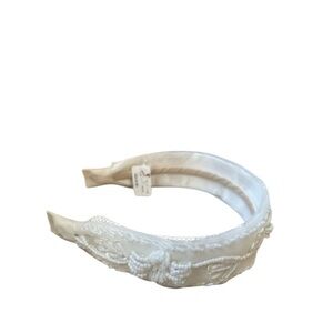 Ivory Headband Bridal Party Beaded Tulle Pearl Sequins NWT Alter’d State wedding